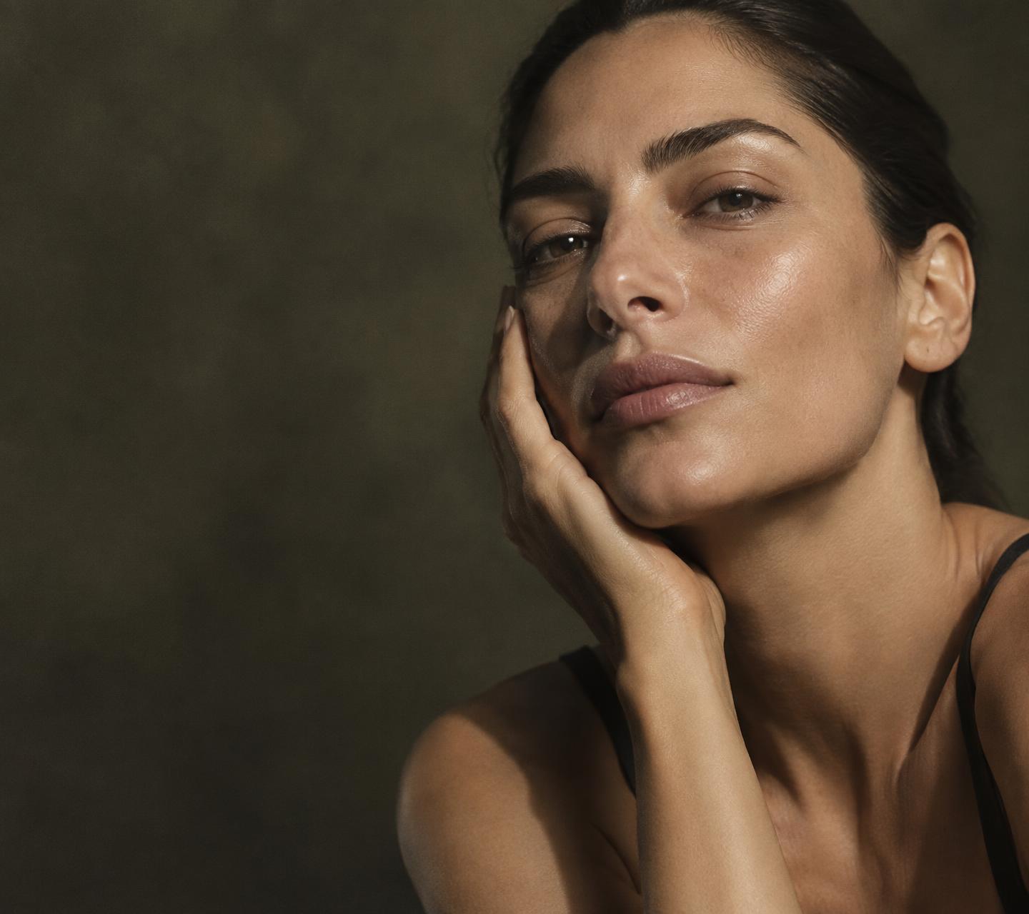 Woman with naturally luminous skin